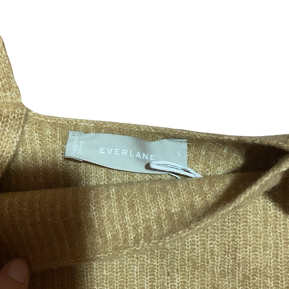 Everlane NWT The Cozy Stretch Tank in Camel Crop Top Size Small Wool - Picture 8 of 9